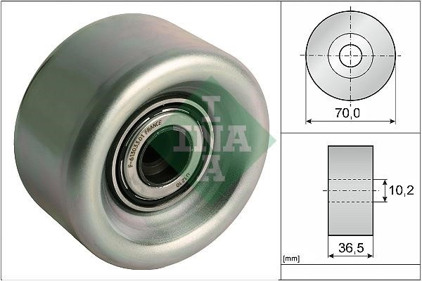 INA 532 0918 10 Deflection/guide pulley, v-ribbed belt 532091810