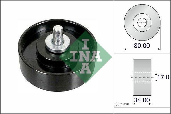 INA 532 1029 10 Deflection/guide pulley, v-ribbed belt 532102910