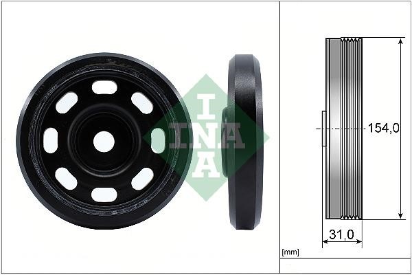 INA 544 0170 10 Belt Pulley, crankshaft 544017010