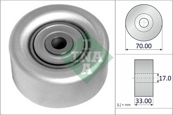 INA 532 1027 10 Deflection/guide pulley, v-ribbed belt 532102710