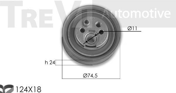 Trevi automotive KD1291 Timing Belt Kit KD1291