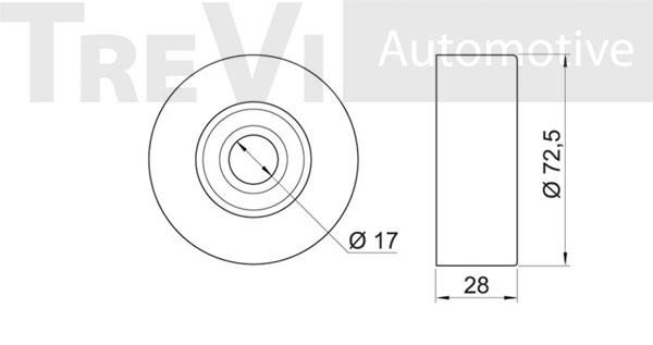 Trevi automotive TA1375 Idler Pulley TA1375