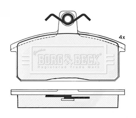 Borg & beck BBP2545 Brake Pad Set, disc brake BBP2545