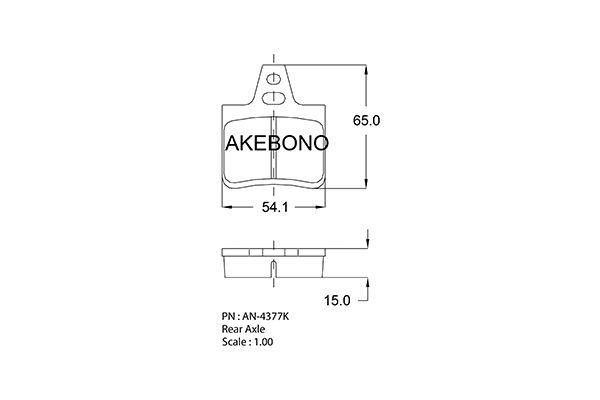 Akebono AN-4377K Brake Pad Set, disc brake AN4377K