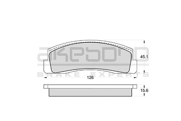 Akebono AN-4405K Brake Pad Set, disc brake AN4405K