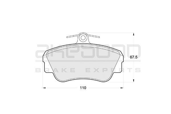 Akebono AN-4386KE Brake Pad Set, disc brake AN4386KE