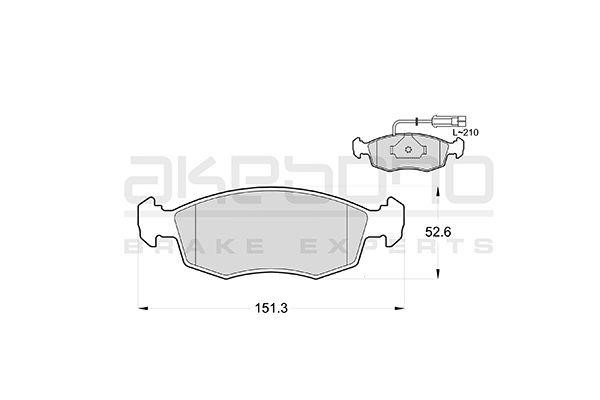 Akebono AN-4249WK Brake Pad Set, disc brake AN4249WK