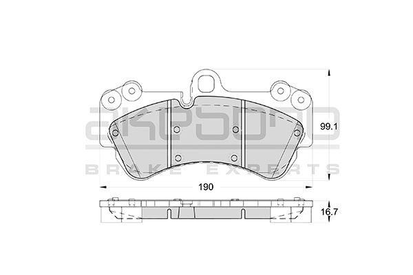 Akebono AN-4597K Brake Pad Set, disc brake AN4597K