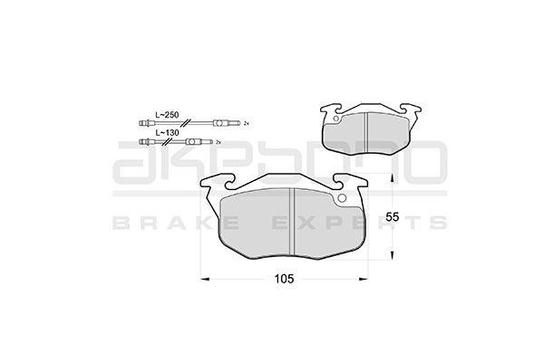 Akebono AN-4713WKE Brake Pad Set, disc brake AN4713WKE