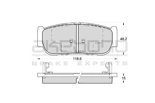 Akebono AN-8211WK Brake Pad Set, disc brake AN8211WK