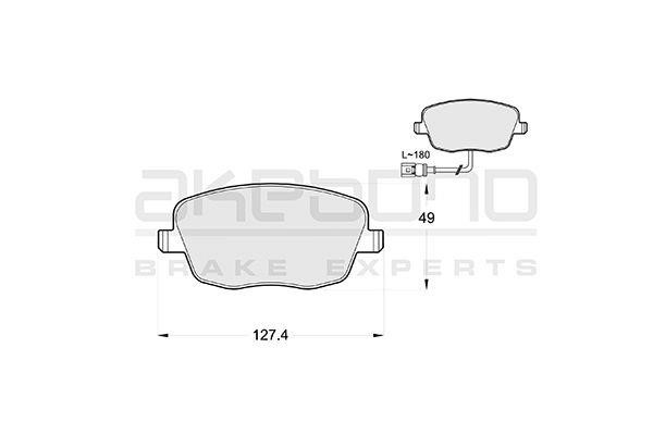 Akebono AN-4100WKE Brake Pad Set, disc brake AN4100WKE