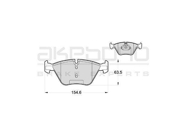 Akebono AN-4732KE Brake Pad Set, disc brake AN4732KE