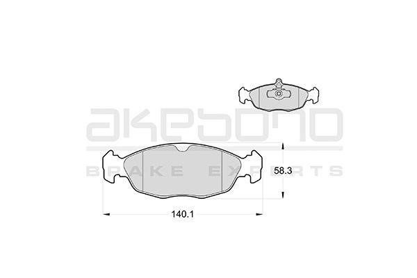 Akebono AN-4025K Brake Pad Set, disc brake AN4025K