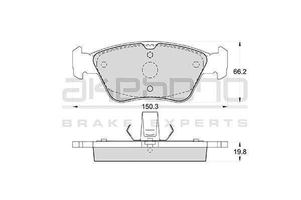 Akebono AN-4311KE Brake Pad Set, disc brake AN4311KE