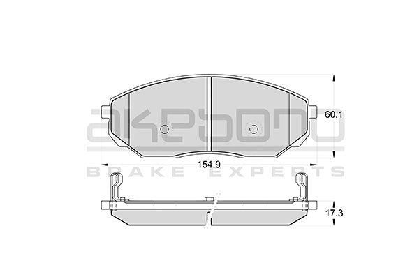 Akebono AN-8034WKE Brake Pad Set, disc brake AN8034WKE