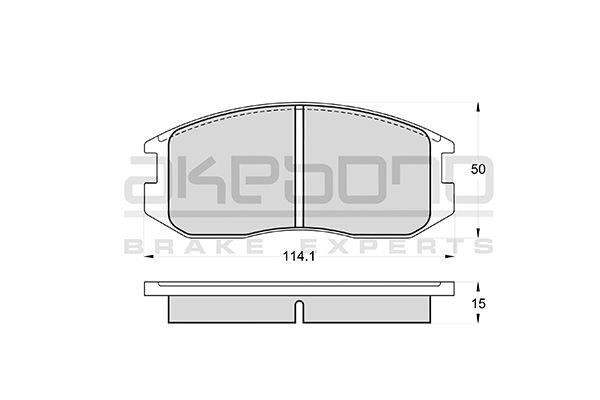 Akebono AN-385KE Brake Pad Set, disc brake AN385KE