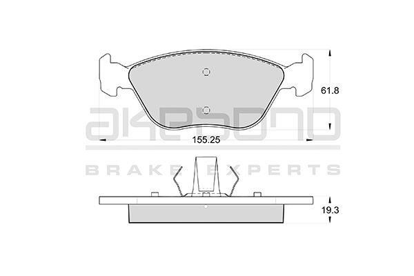 Akebono AN-4035WK Brake Pad Set, disc brake AN4035WK