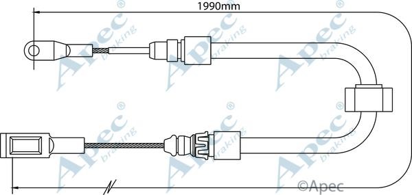 APEC braking CAB1282 Cable Pull, parking brake CAB1282