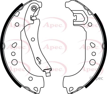 APEC braking SHU835 Brake shoe set SHU835