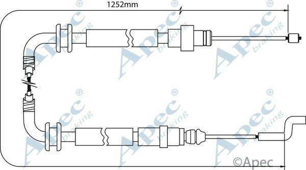 APEC braking CAB1522 Cable Pull, parking brake CAB1522