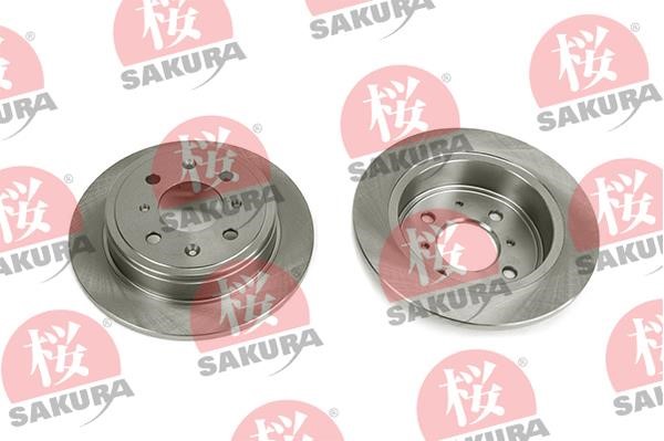 Sakura 605-40-6635 Rear brake disc, non-ventilated 605406635