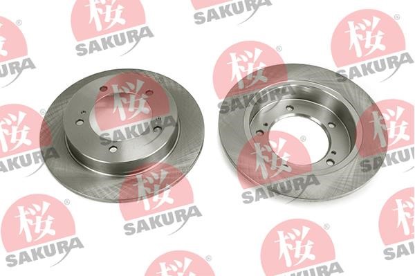 Sakura 604-80-7025 Unventilated front brake disc 604807025