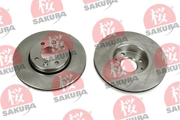 Sakura 604-10-4065 Front brake disc ventilated 604104065