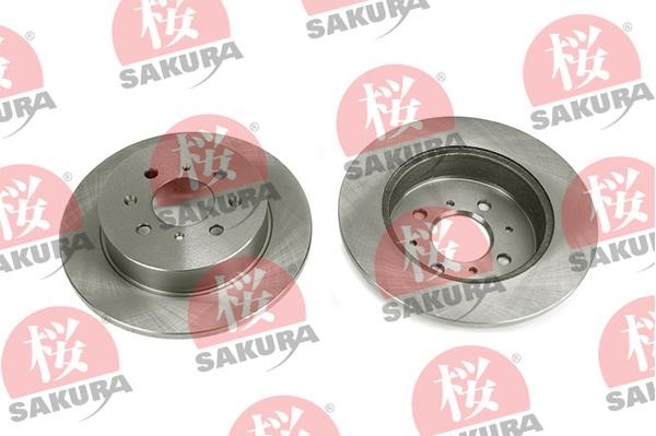 Sakura 605-40-6602 Rear brake disc, non-ventilated 605406602