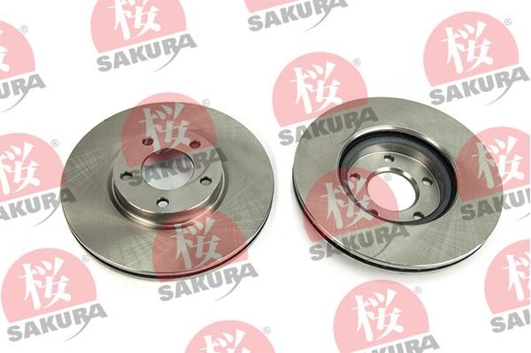 Sakura 604-30-3691 Front brake disc ventilated 604303691