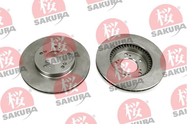 Sakura 604-40-6645 Front brake disc ventilated 604406645