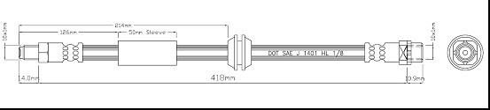 Motorquip VBH1142 Brake Hose VBH1142