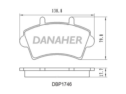 Danaher DBP1746 Brake Pad Set, disc brake DBP1746