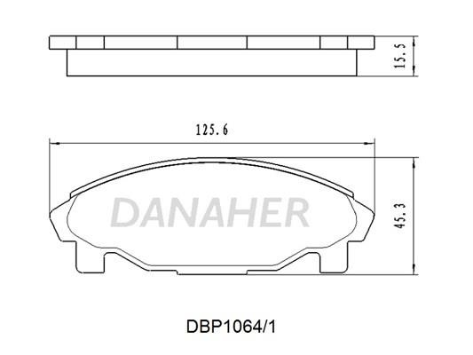 Danaher DBP1064/1 Brake Pad Set, disc brake DBP10641