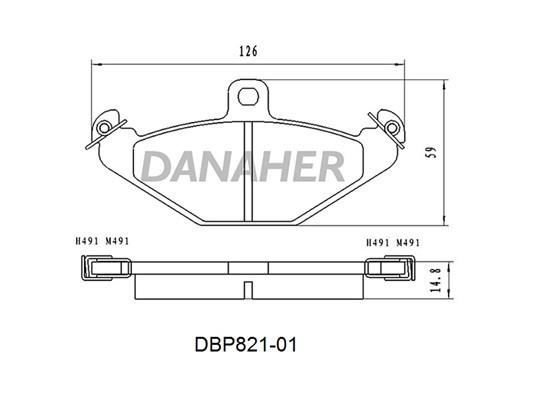 Danaher DBP821-01 Brake Pad Set, disc brake DBP82101