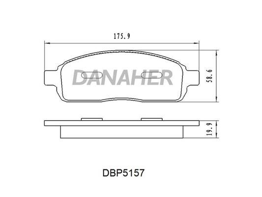 Danaher DBP5157 Brake Pad Set, disc brake DBP5157