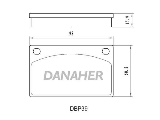 Danaher DBP39 Brake Pad Set, disc brake DBP39