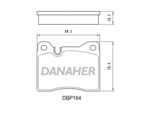 Danaher DBP164 Brake Pad Set, disc brake DBP164