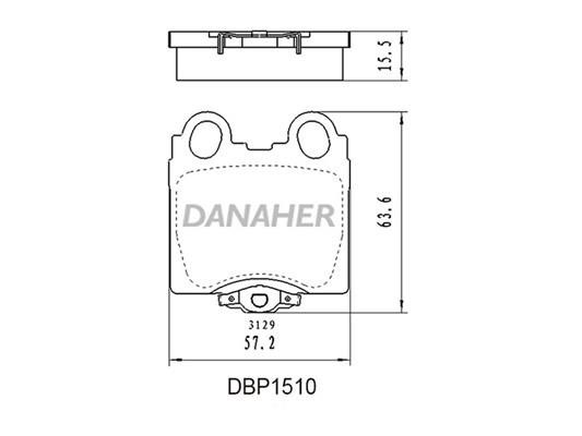 Danaher DBP1510 Brake Pad Set, disc brake DBP1510