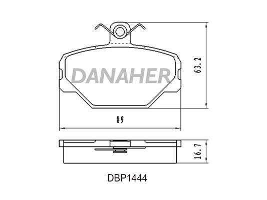 Danaher DBP1444 Brake Pad Set, disc brake DBP1444