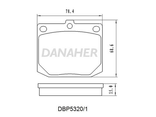 Danaher DBP5320/1 Brake Pad Set, disc brake DBP53201