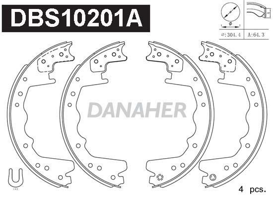 Danaher DBS10201A Brake shoe set DBS10201A
