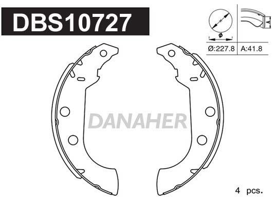Danaher DBS10727 Brake shoe set DBS10727