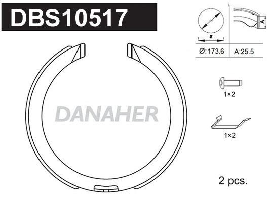 Danaher DBS10517 Parking brake shoes DBS10517