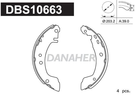 Danaher DBS10663 Brake shoe set DBS10663