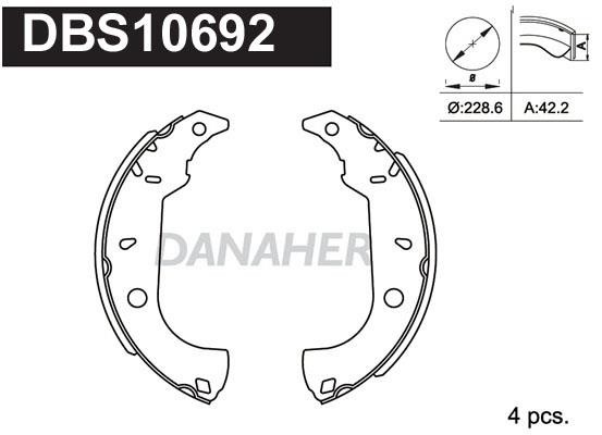 Danaher DBS10692 Brake shoe set DBS10692
