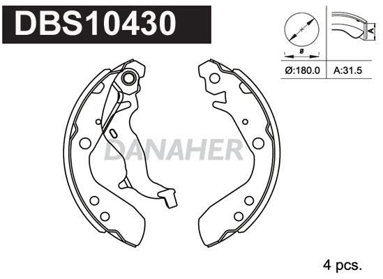 Danaher DBS10430 Brake shoe set DBS10430