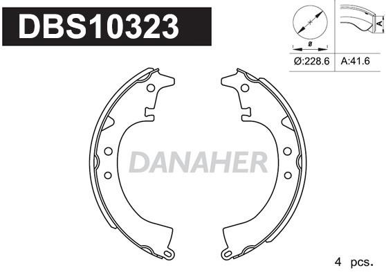 Danaher DBS10323 Brake shoe set DBS10323