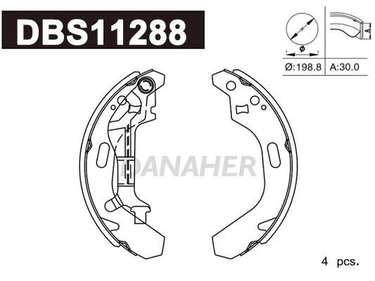 Danaher DBS11288 Brake shoe set DBS11288