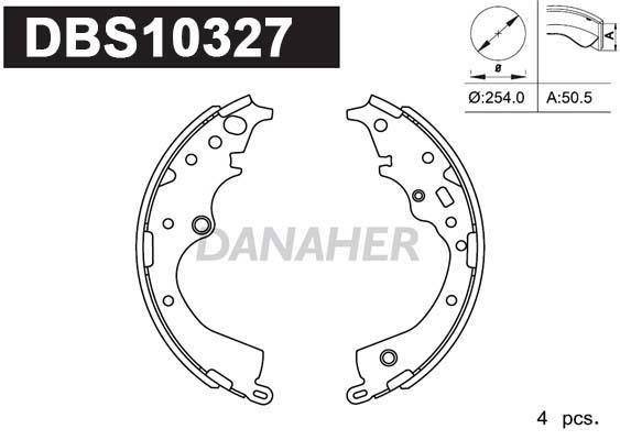 Danaher DBS10327 Brake shoe set DBS10327