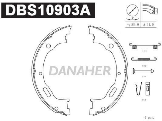 Danaher DBS10903A Brake shoe set DBS10903A